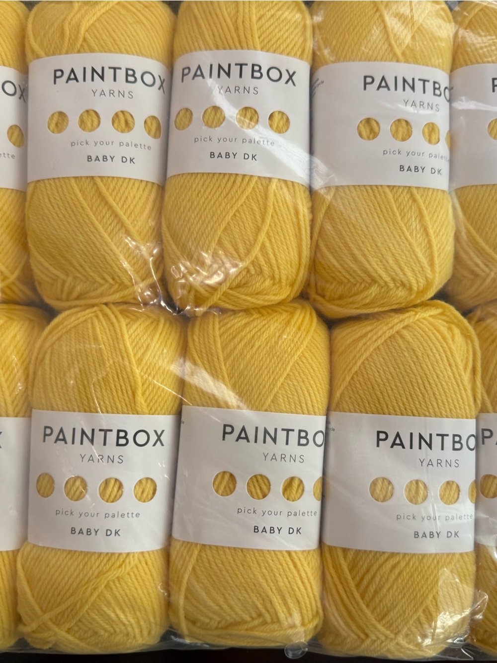 Paintbox Yarns Baby DK Daffodil Yellow Yarn - 10 Skeins